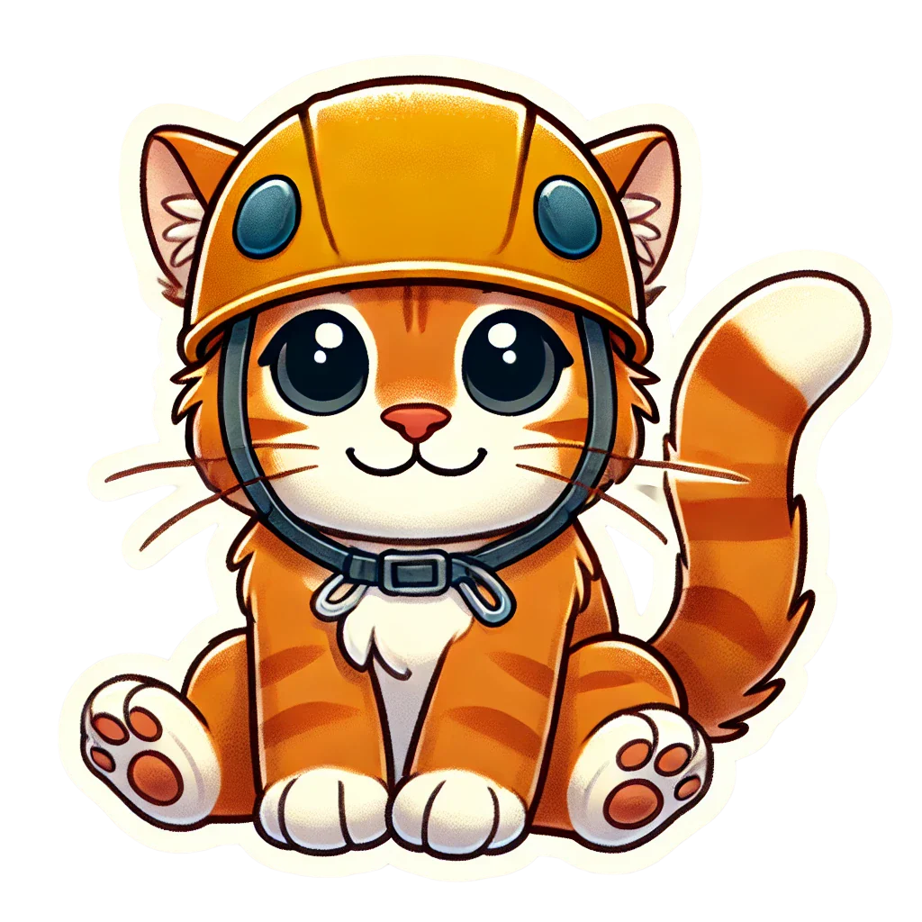 Crag Orange Cat - Sticker
