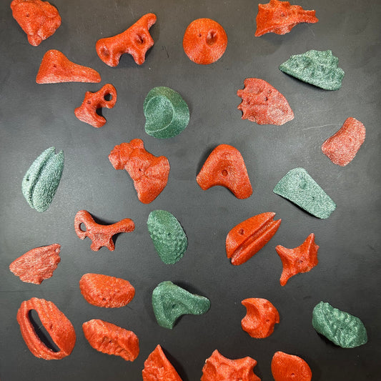 Sparkly Red & Green - Mini Climbing Holds - Fridge Magnet